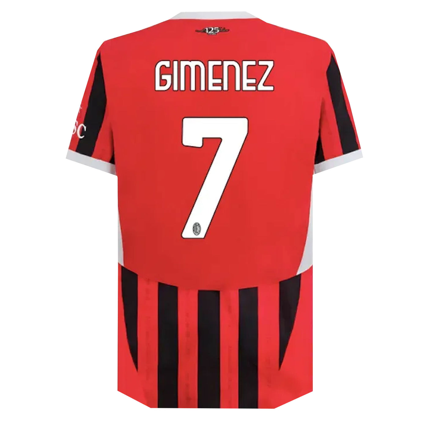 PUMA Men's Ac Milan 2024/25 Authentic Home Jersey w/ Gimenez #7 Printing Back