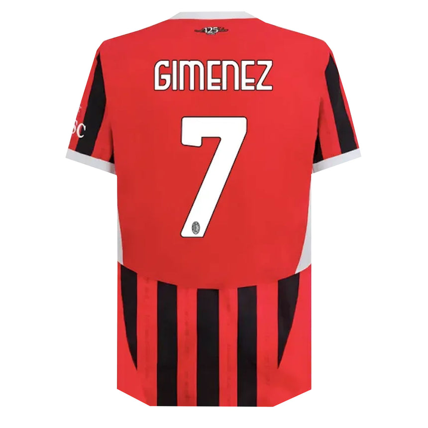 PUMA Men's Ac Milan 2024/25 Home Jersey w/ Gimenez #7 Printing Back