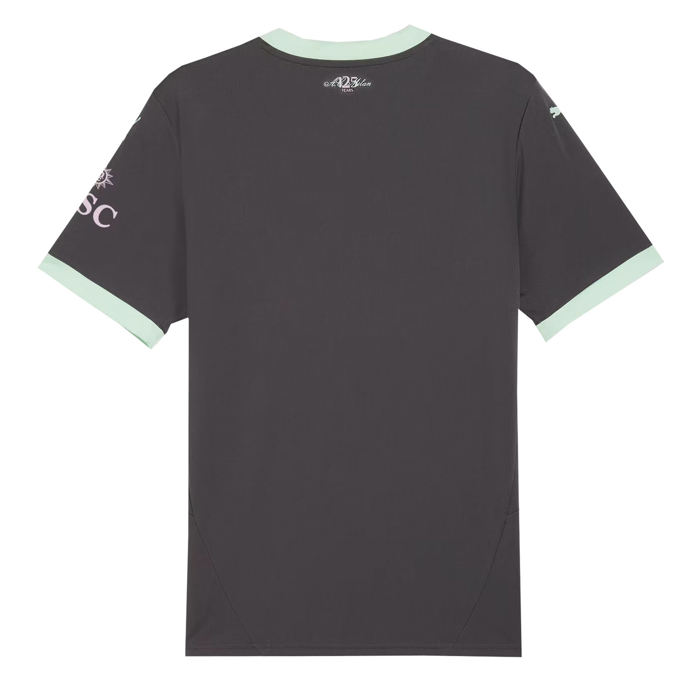 PUMA Men's AC Milan 2024/25 Third Jersey Shadow Grey/Fresh Mint Back