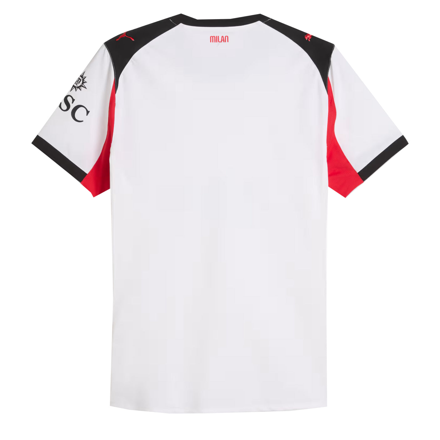 PUMA Men's Ac Milan 2025/26 Authentic Away Jersey White/Black/Red Back