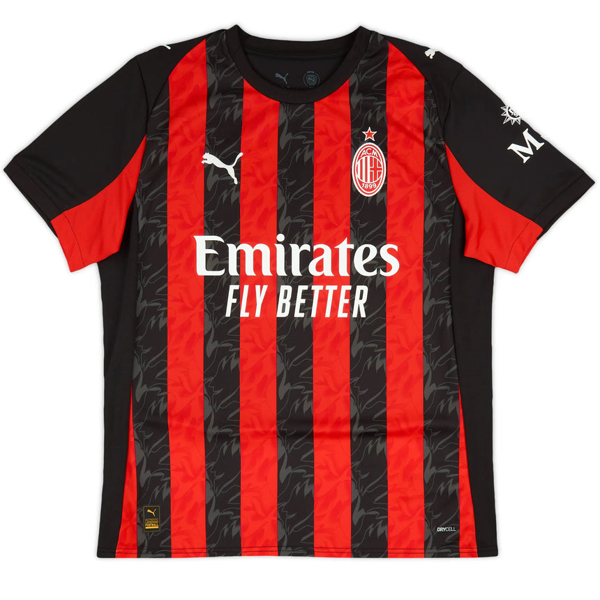 PUMA Men's AC Milan 2025/26 Home Jersey w/ Modric #14 Printing Front