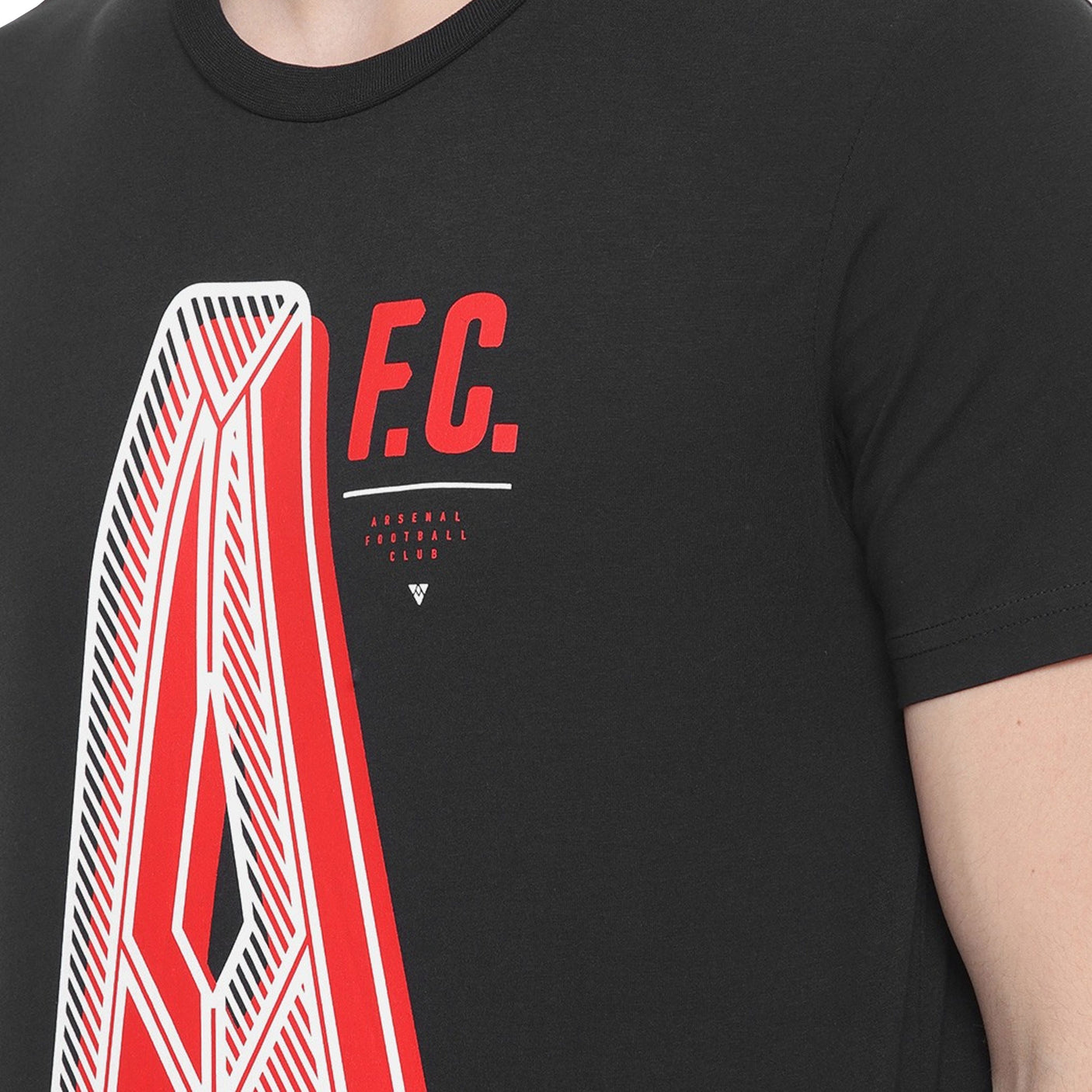 PUMA Men's Arsenal Graphic Tee Navy/Red Detail