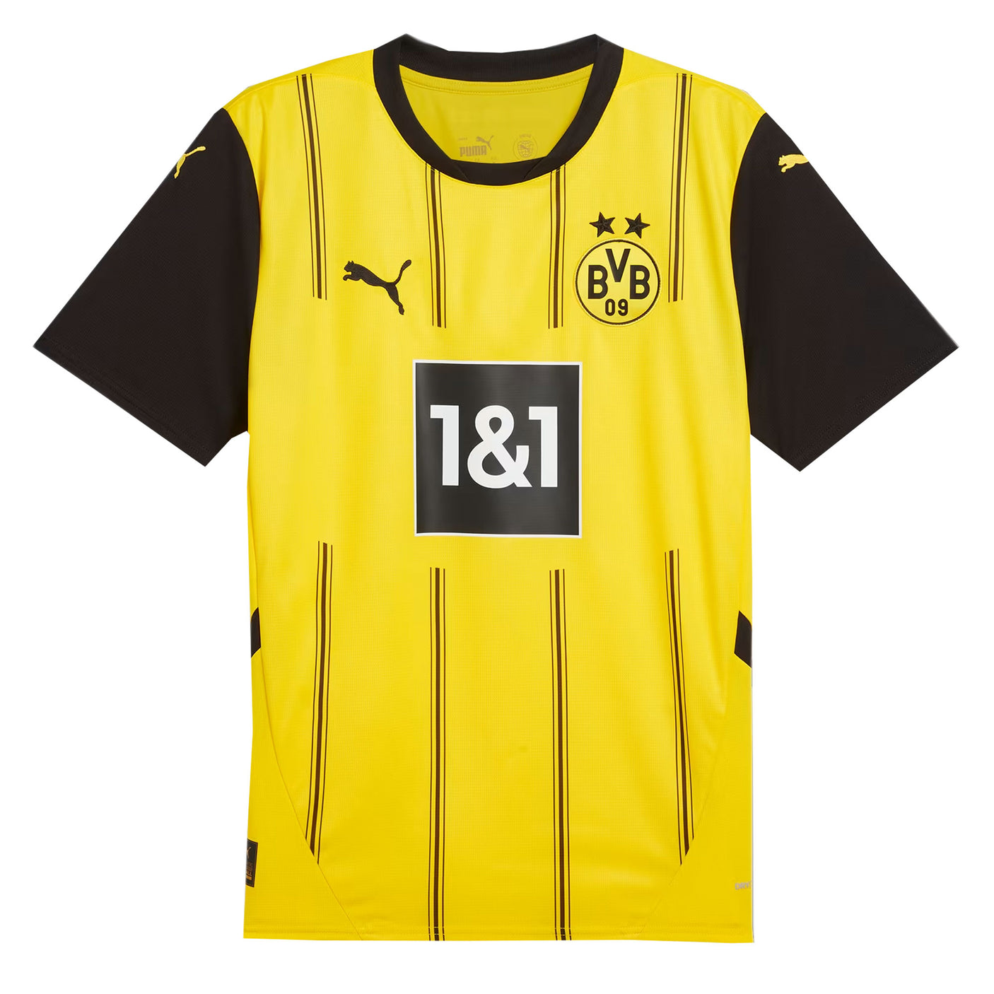 PUMA Men's Borussia Dortmund 2024/25 Home Jersey Yellow/Black Front