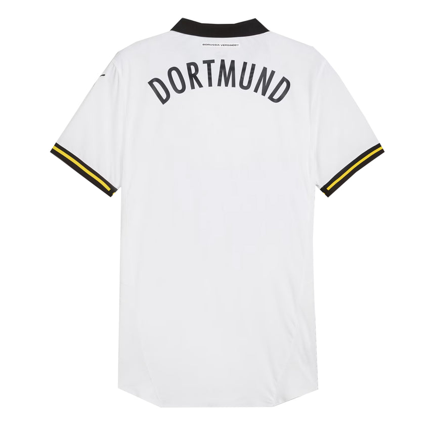 PUMA Men's Borussia Dortmund 2024/25 Authentic Third Jersey White/Black Back