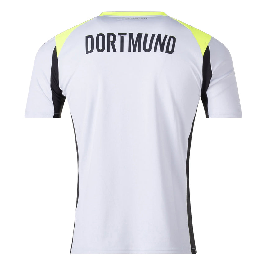 PUMA Men's Borussia Dortmund 2025/26 Away Jersey Silver Mist/Yellow Alert Back