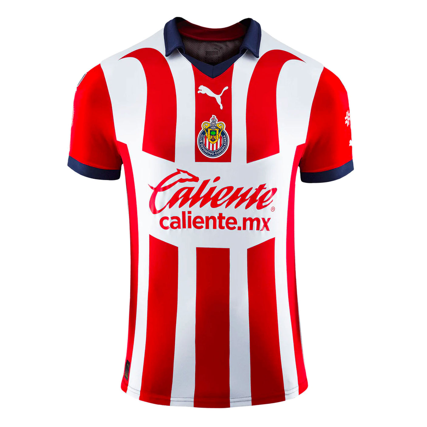 PUMA Men's Chivas De Guadalajara 2023/24 Authentic Home Jersey w/ Chicharito #14 Printing Front