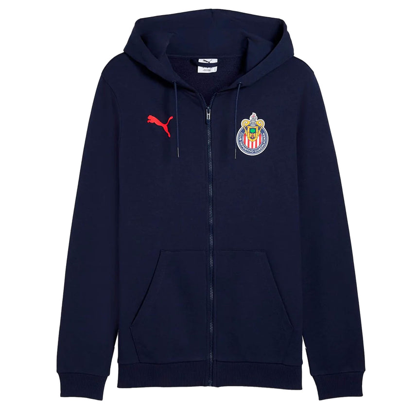 PUMA Men's Chivas De Guadalajara Culture Full Zip Hoody Navy Front