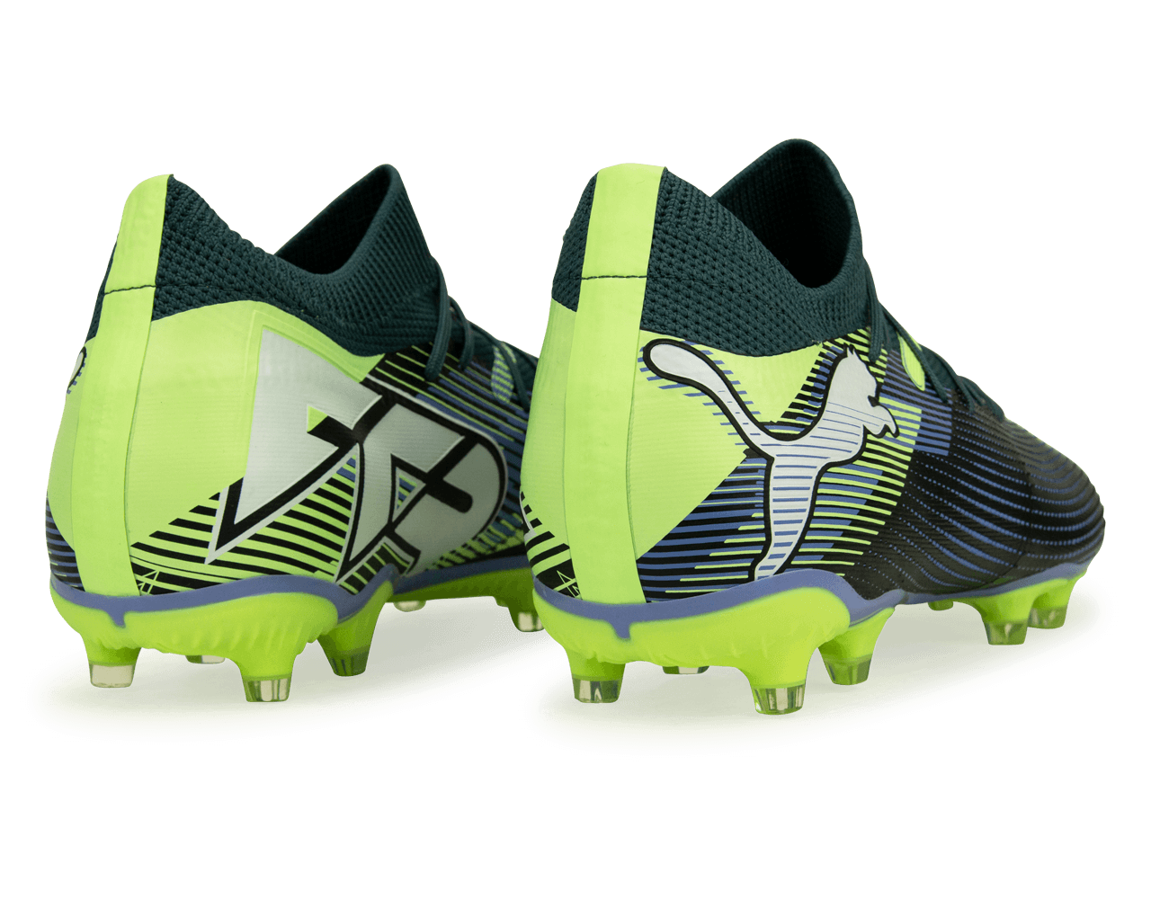 PUMA Men's Future 7 Match FG/AG Gray Skies/Puma White Rear