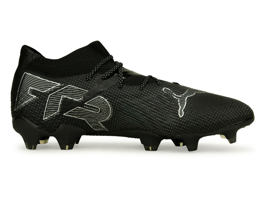 PUMA Men's Future 7 Ultimate FG/AG Black/Silver Side