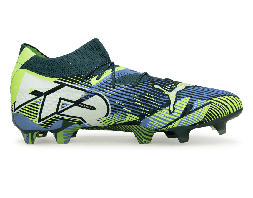 PUMA Men's Future 7 Ultimate FG/AG Gray Skies/Puma White Side