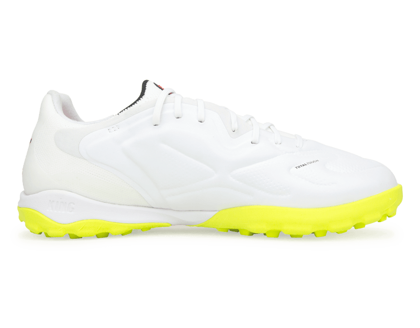 PUMA Men's King 20 Pro Cage TF White/Yellow Alert Side