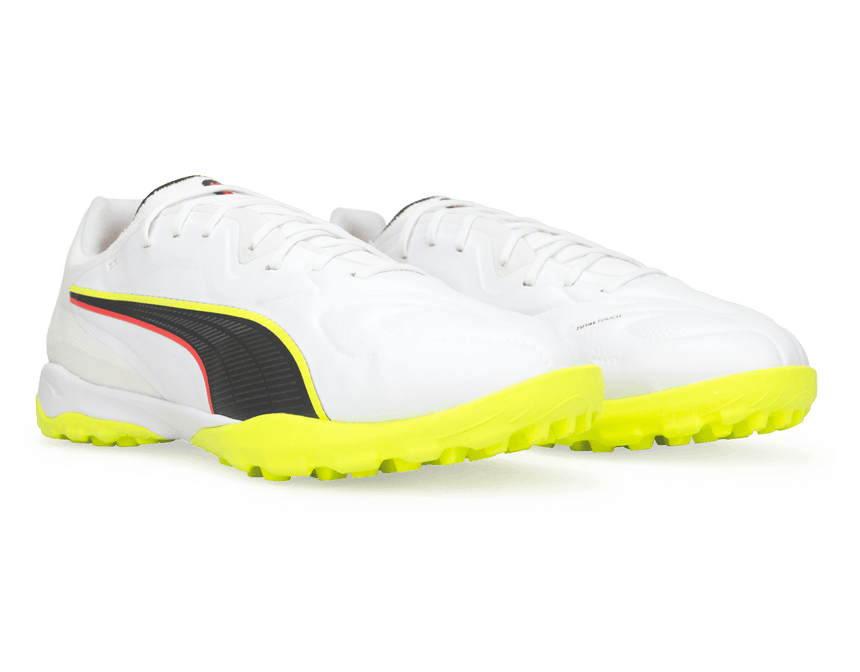PUMA Men's King 20 Pro Cage TF White/Yellow Alert Together