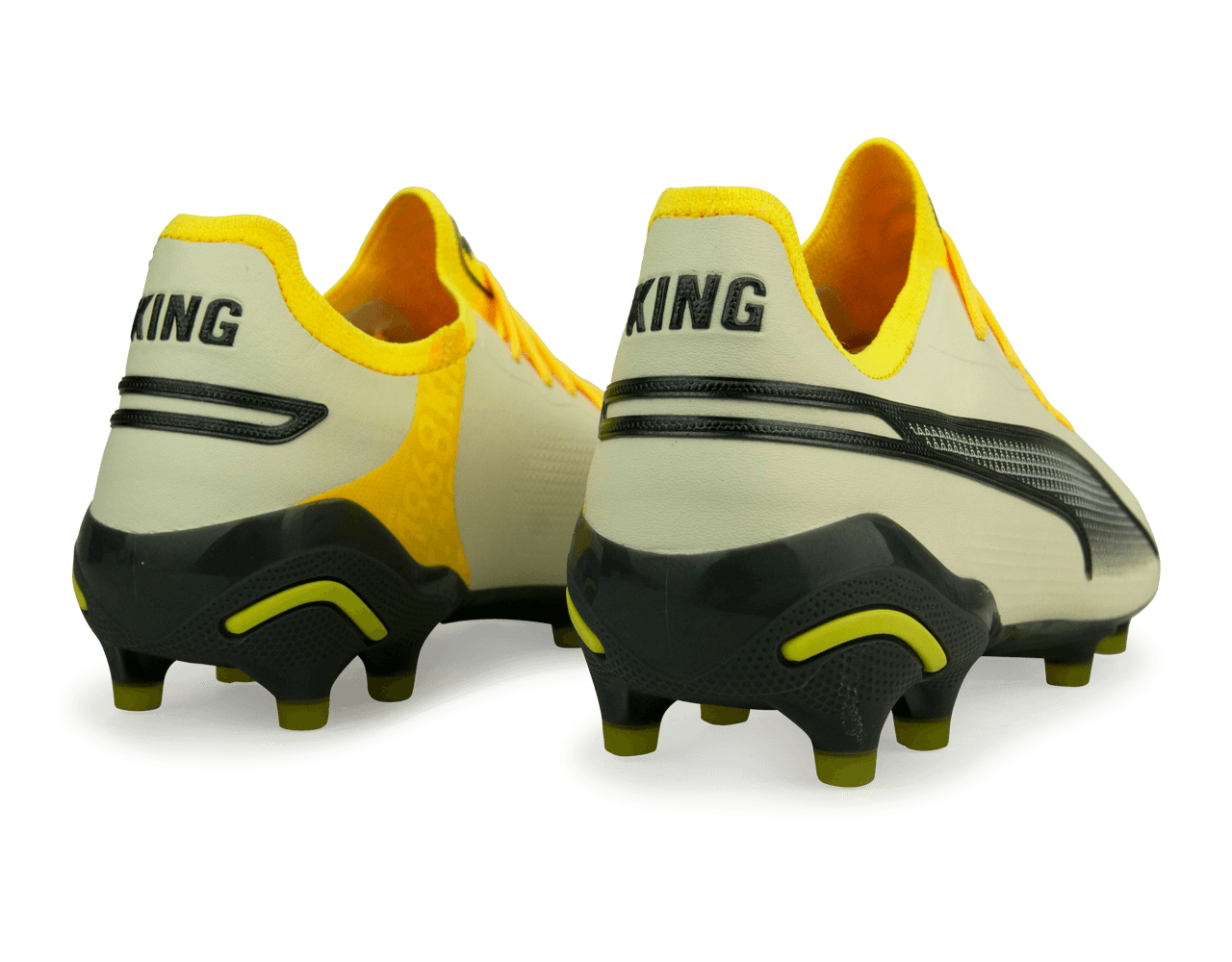 PUMA Men's King Ultimate FG/AG Alpine Snow/Asphalt Yellow Rear