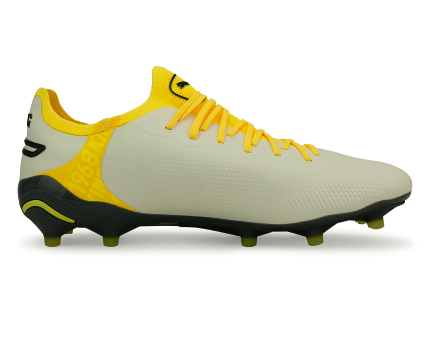 PUMA Men's King Ultimate FG/AG Alpine Snow/Asphalt Yellow Side