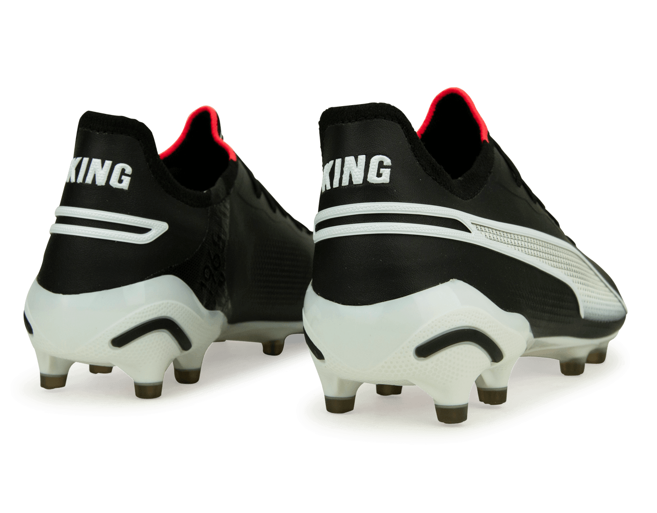 PUMA Men's King Ultimate FG/AG Black/White Rear