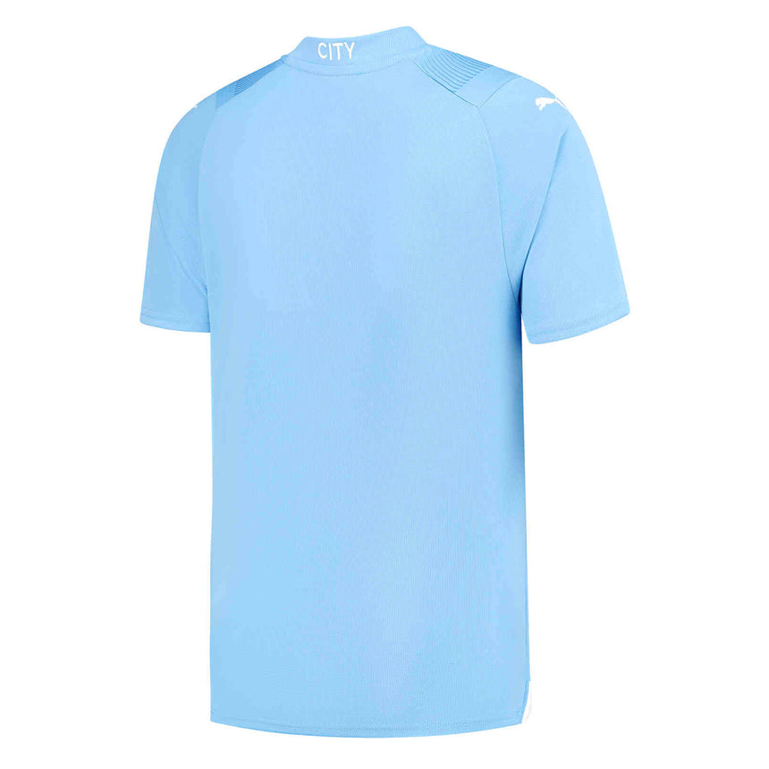 PUMA Men's Manchester City 2023/24 Home Jersey Light Blue/White Back