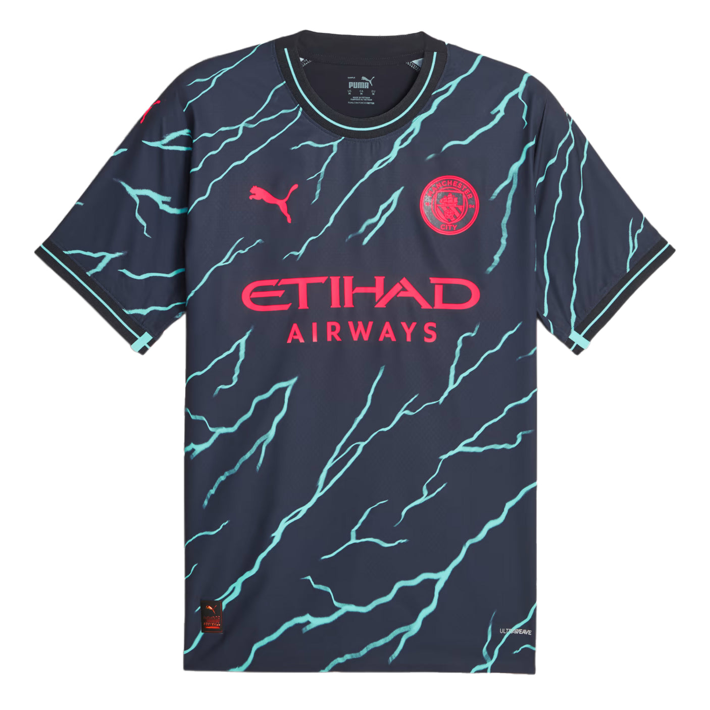 PUMA Men's Manchester City 2023/24 Third Jersey Light Green Front