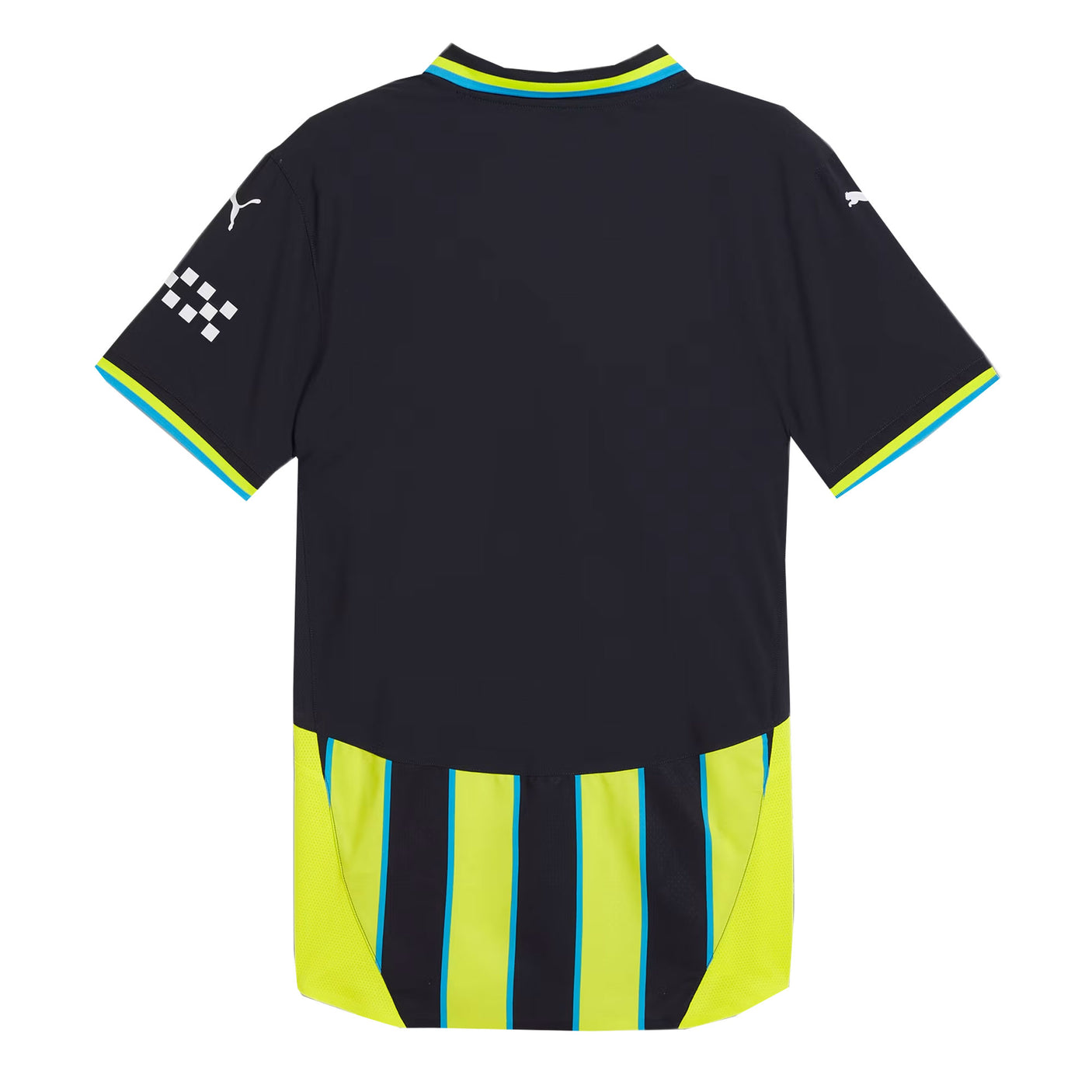 PUMA Men's Manchester City 2024/25 Authentic Away Jersey Yellow Glow/Navy Back