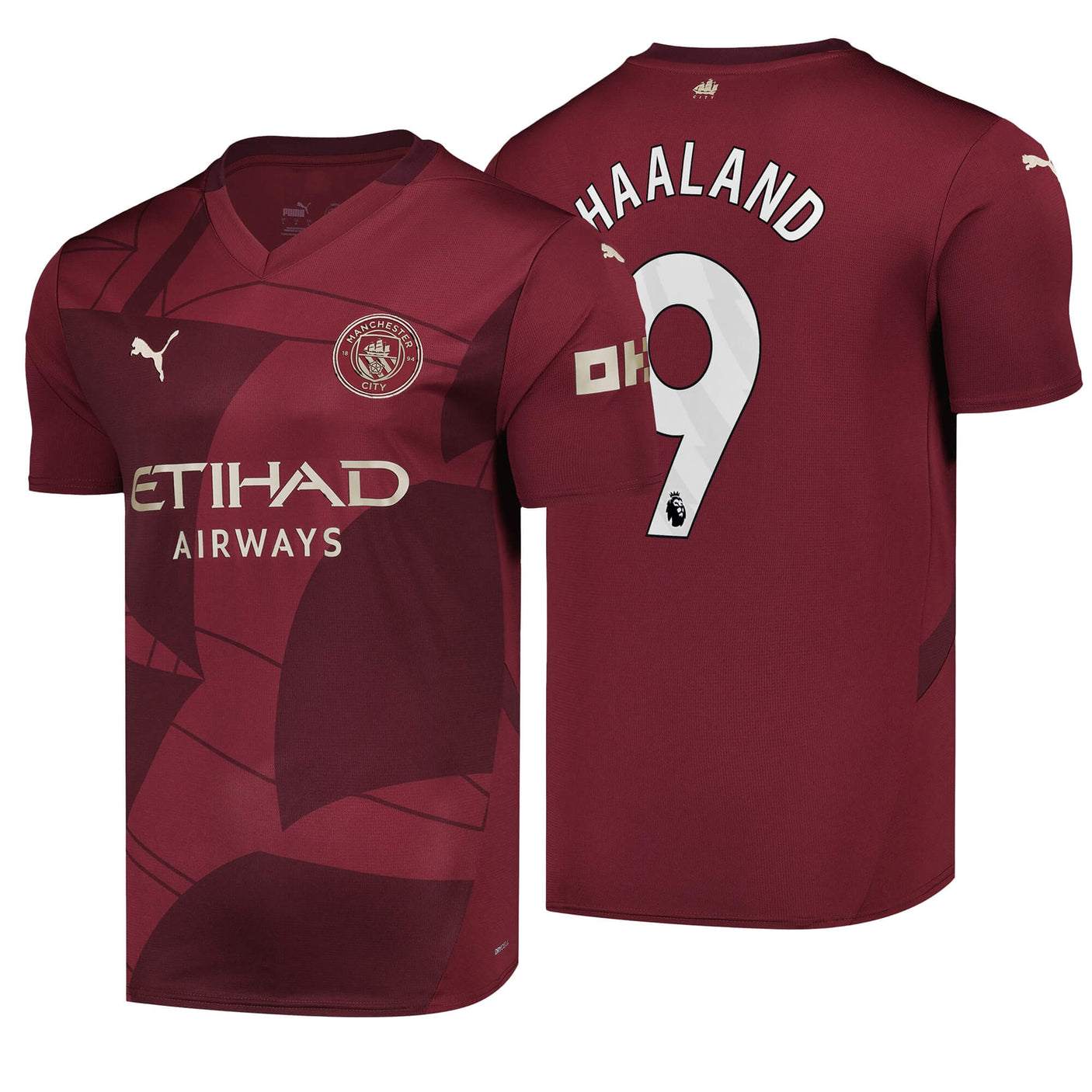 PUMA Men's Manchester City 2024/25 Third Jersey w/ Haaland #9 Printing