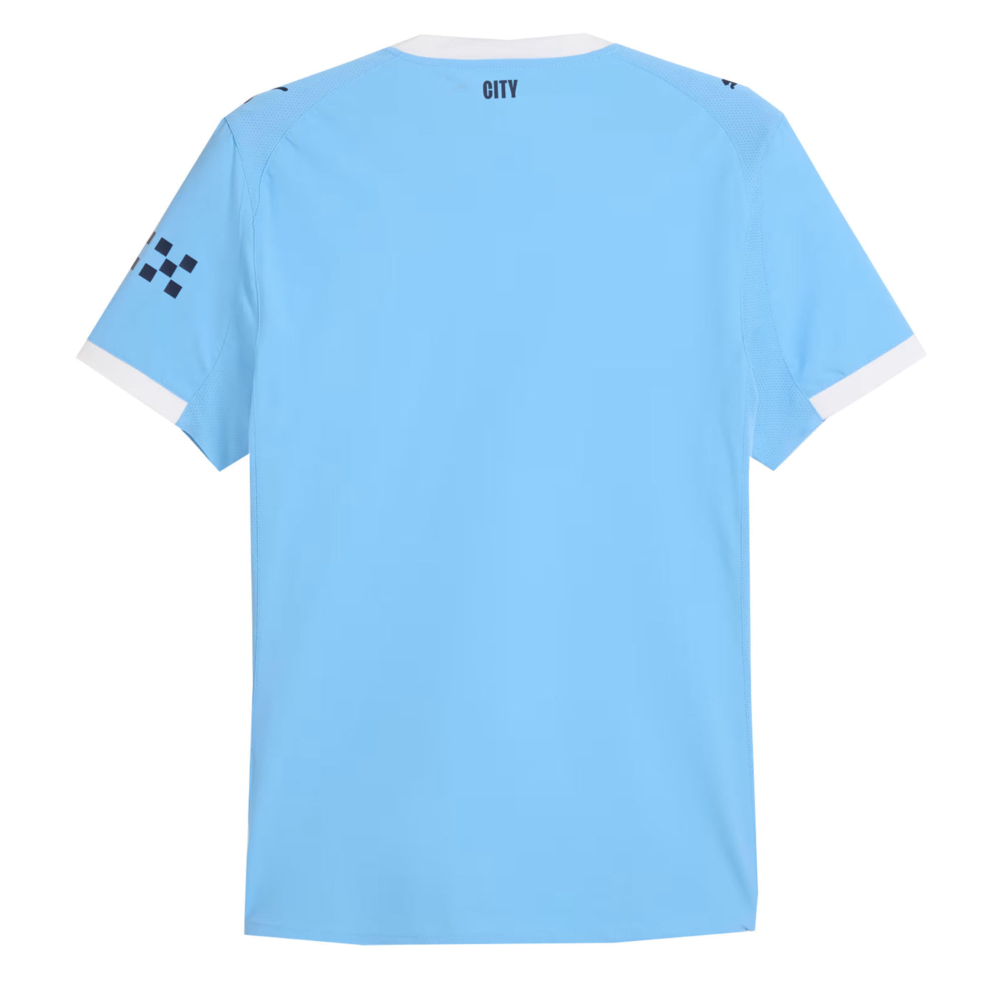 PUMA Men's Manchester City 2025/26 Authentic Home Jersey Team Light Blue/White Back