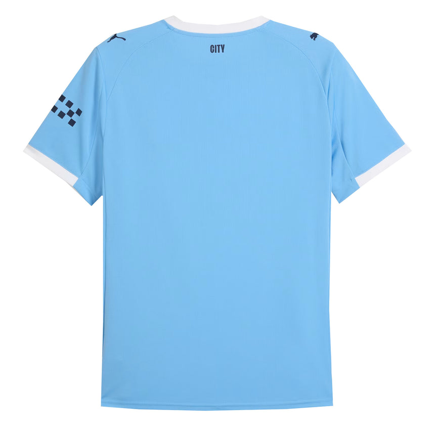 PUMA Men's Manchester City 2025/26 Home Jersey Team Light Blue/White Back