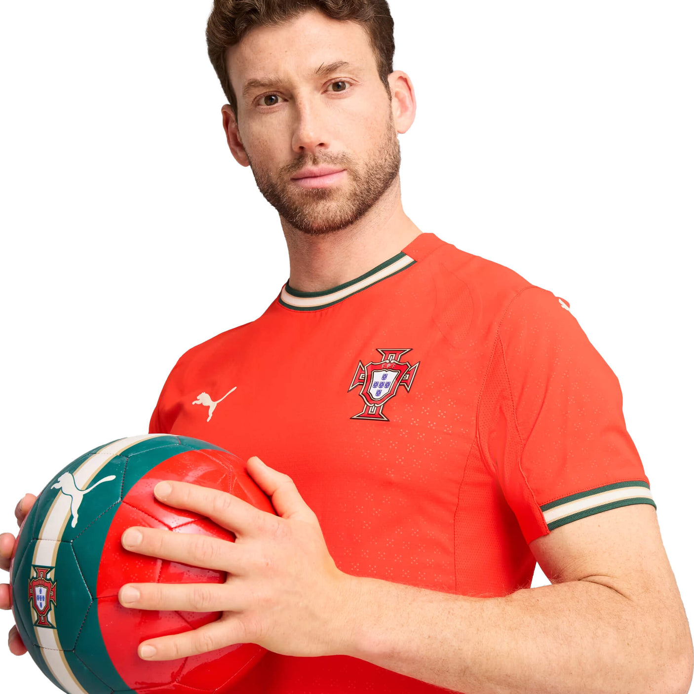 PUMA Men's Portugal 2025/25 Authentic Home Jersey Red Mod