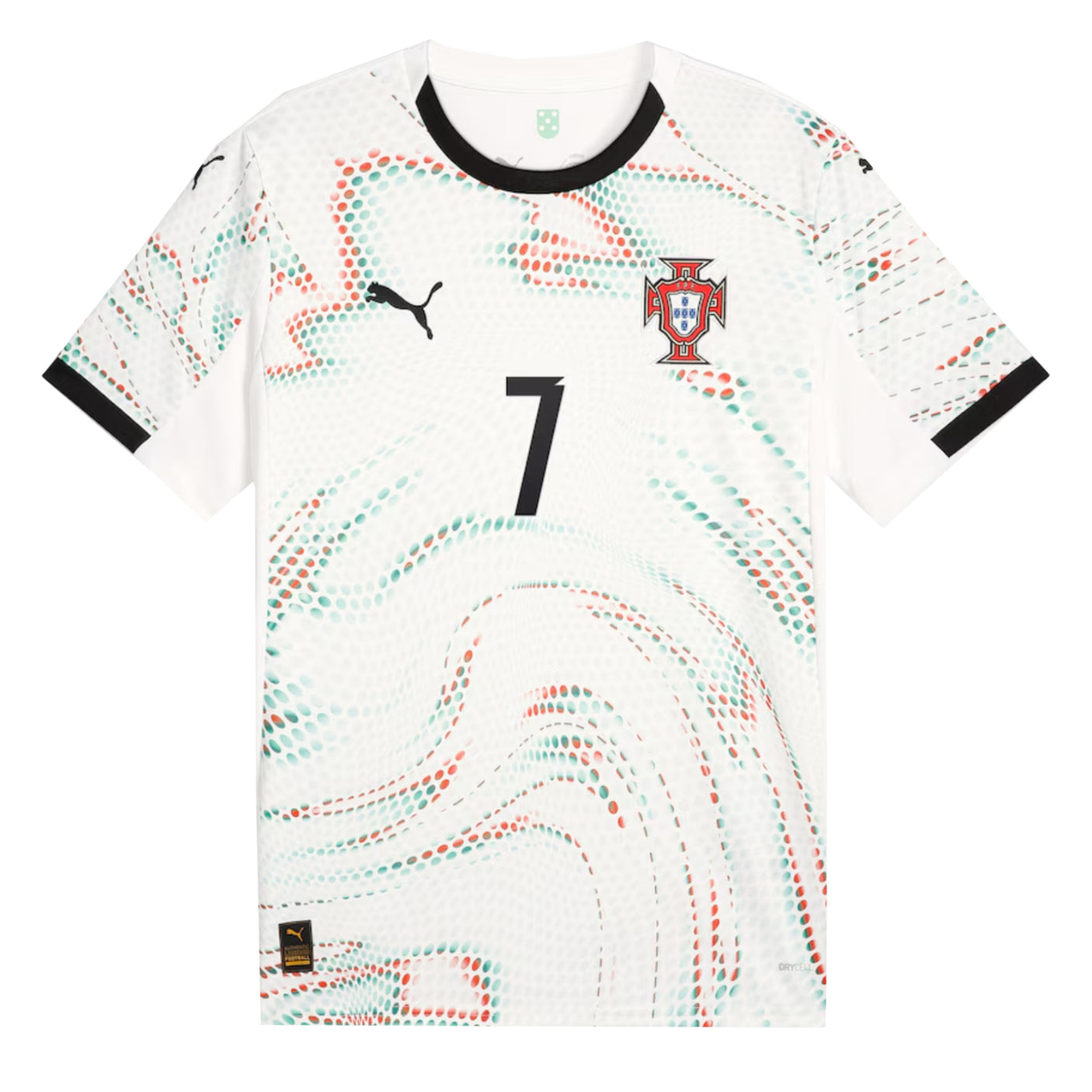 PUMA Men's Portugal 2025/26 Away Jersey w/ Ronaldo # 7 Printing Front
