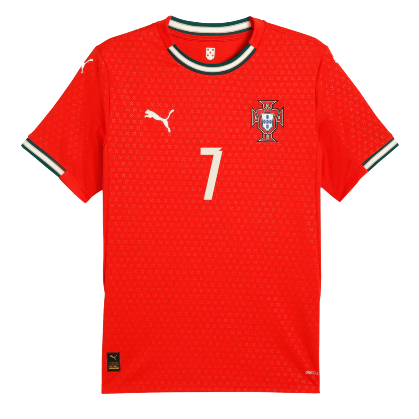 PUMA Men's Portugal 2025/26 Home Jersey w/Ronaldo #7 Printing Front