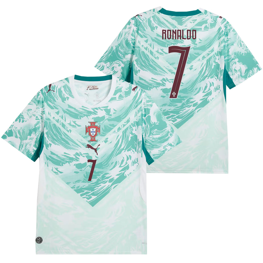 PUMA Portugal Men's Away Stadium 2026 Jersey w/ Ronaldo #7 Both