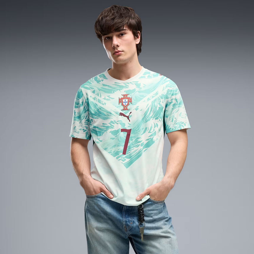 PUMA Portugal Men's Away Stadium 2026 Jersey w/ Ronaldo #7 Model