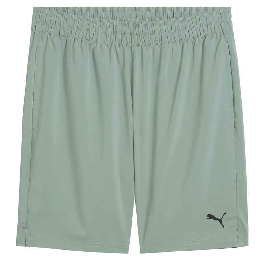 PUMA Men's Tad Essentials 7" Woven Shorts Green Front