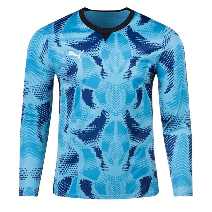 PUMA Men's Team Target Goalkeeper Long Sleeve Jersey Bright Aqua/Black Front