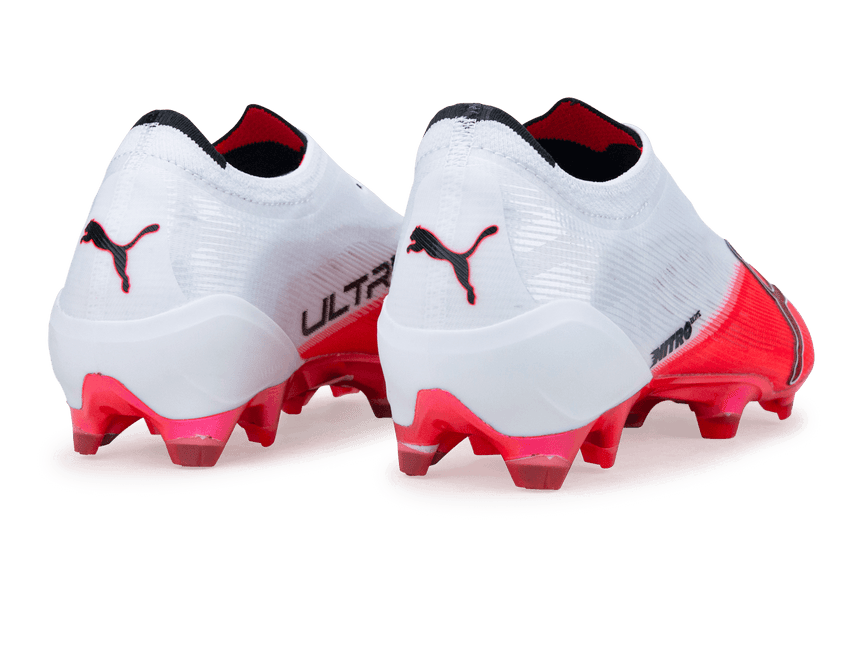 PUMA Men's Ultra Nitro 7 Ultimate Laceless FG Red/Black/White Heel