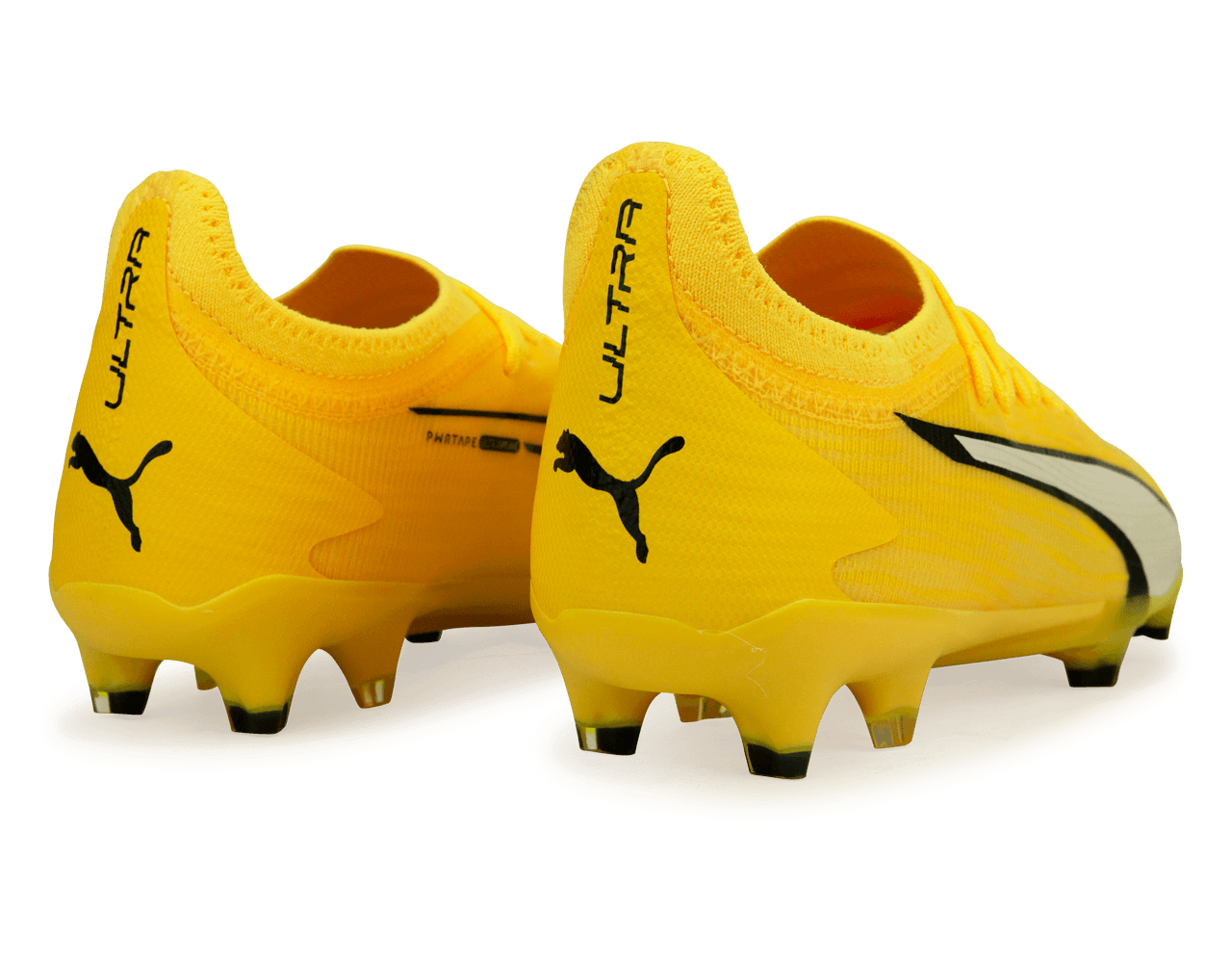 PUMA Men's Ultra Ultimate FG/AG Yellow Blaze/Black Rear