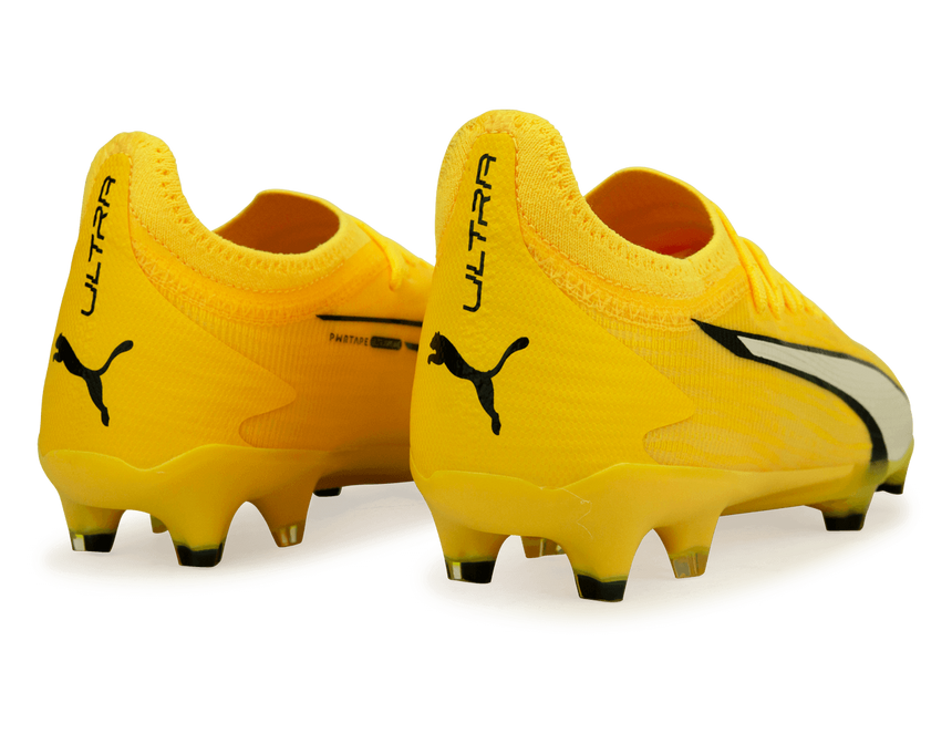 PUMA Men's Ultra Ultimate FG/AG Yellow Blaze/Black Rear