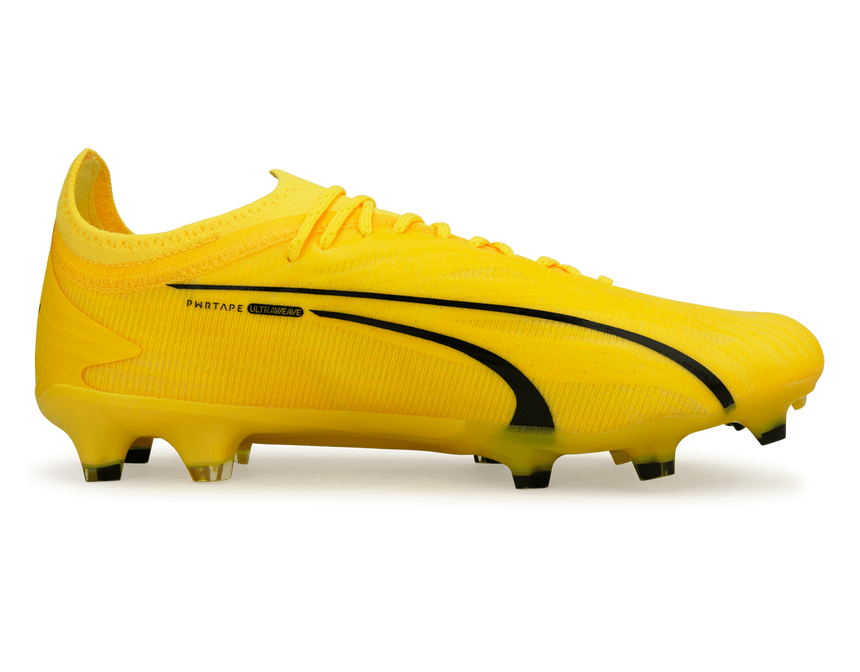PUMA Men's Ultra Ultimate FG/AG Yellow Blaze/Black Side
