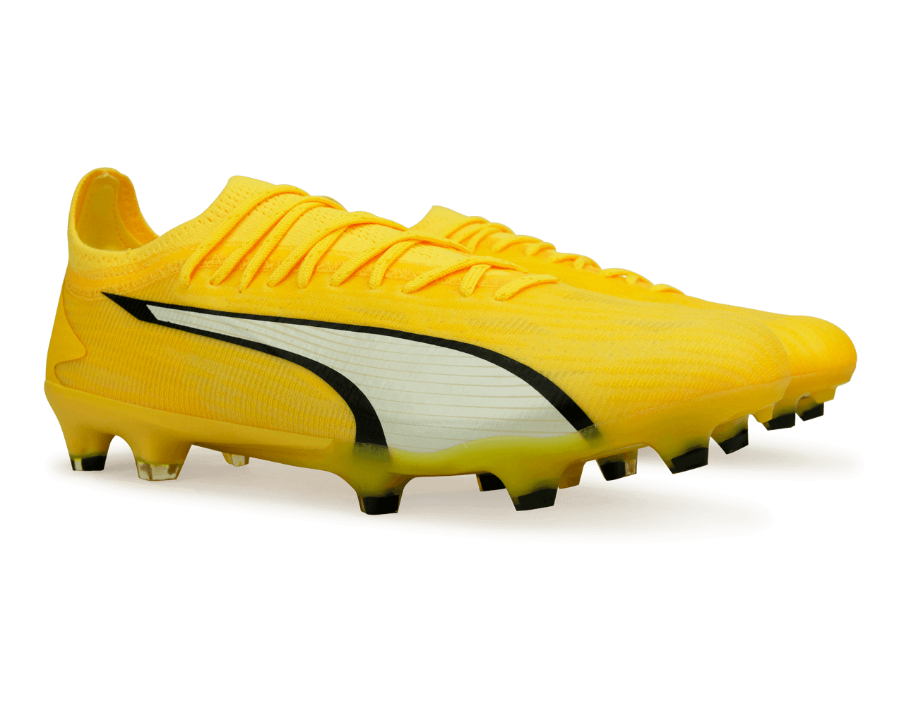 PUMA Men's Ultra Ultimate FG/AG Yellow Blaze/Black Together