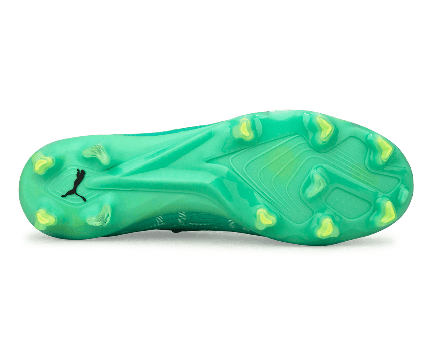 PUMA Men's Ultra Ultimate FG Peppermint/White/Yellow Soccer Cleats Sole