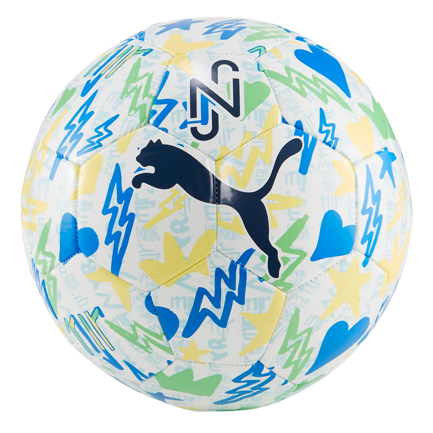 PUMA Neymar Performance Ball White/Blue/Lemon Front