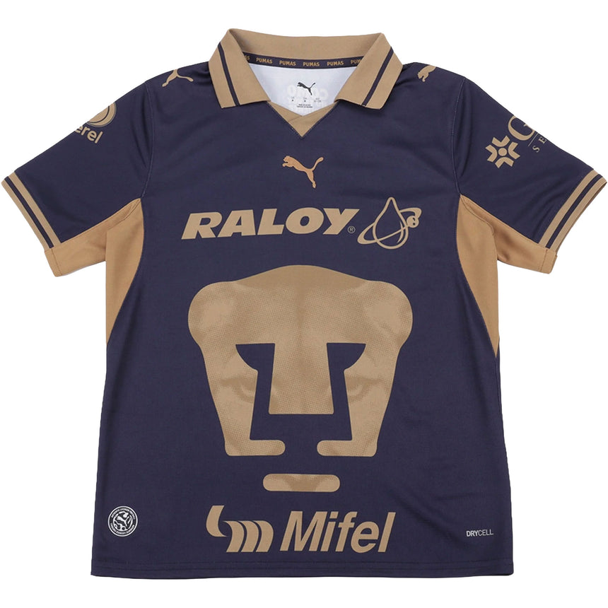 PUMA Pumas UNAM Kids Home Stadium 2026/27 Jersey Navy/Gold Front