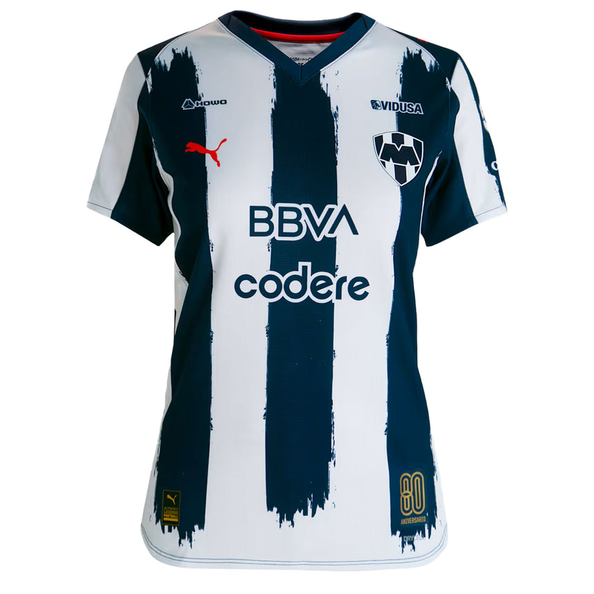 PUMA Women's Monterrey 2025/26 Home Jersey White/Navy Front