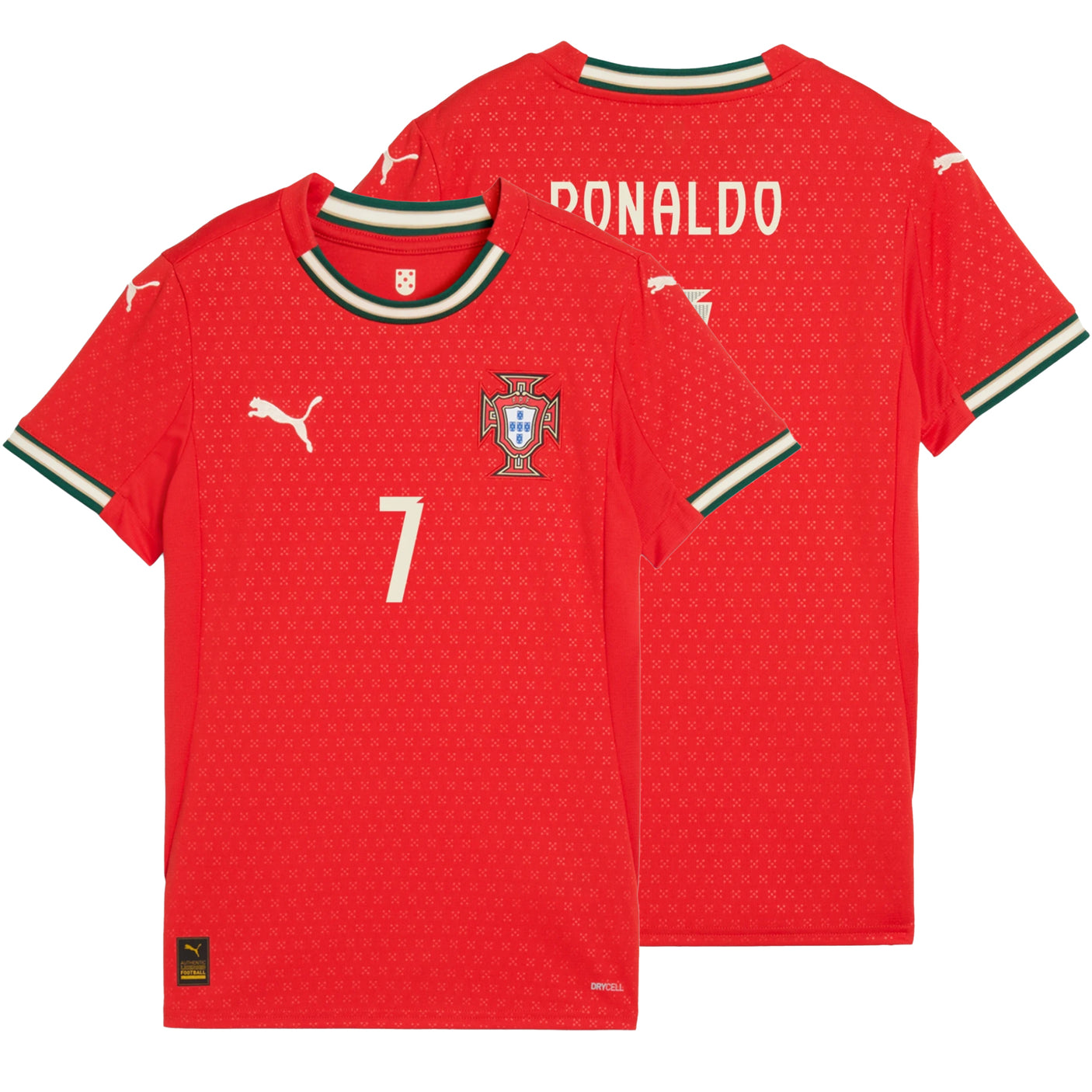 PUMA Women's Portugal 2025/26 Home Jersey w/ Ronaldo #7 Printing Both
