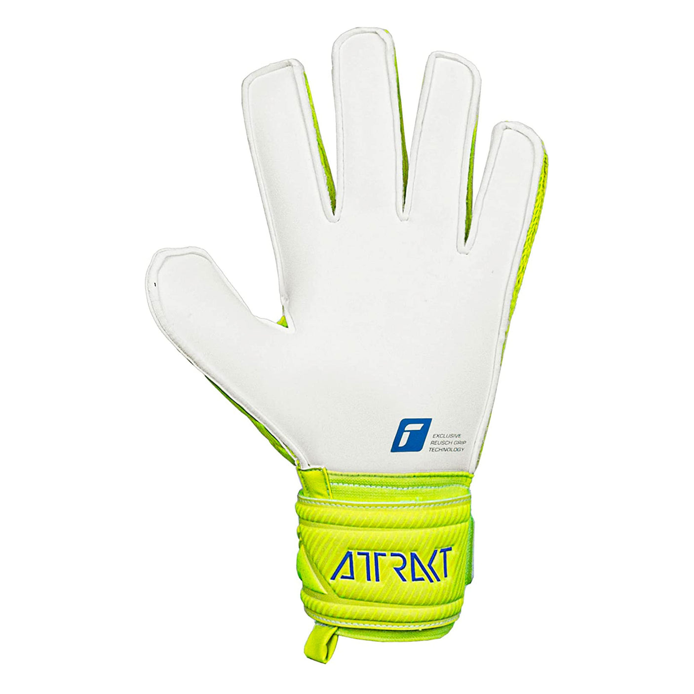 Reusch Kids Attrakt Grip Goalkeeper Gloves Yellow/White Back