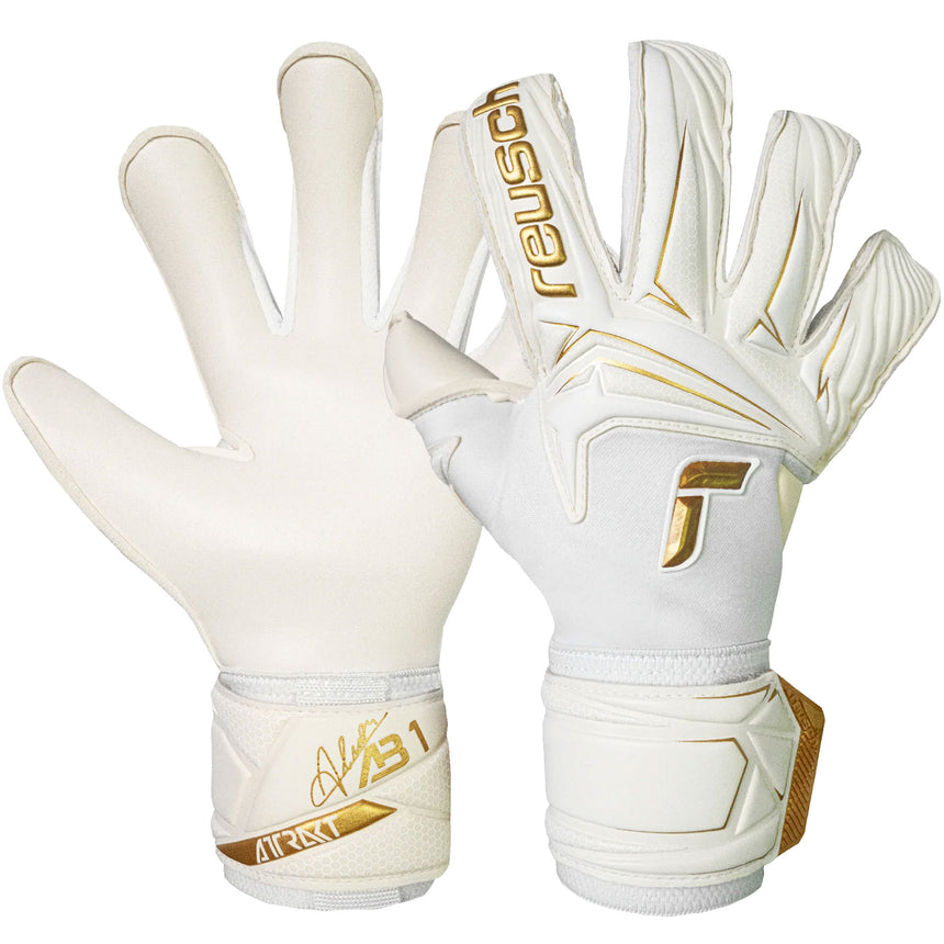 Reusch Men's Attrakt AB1 Duo Goalkeeper Gloves White/Gold Both
