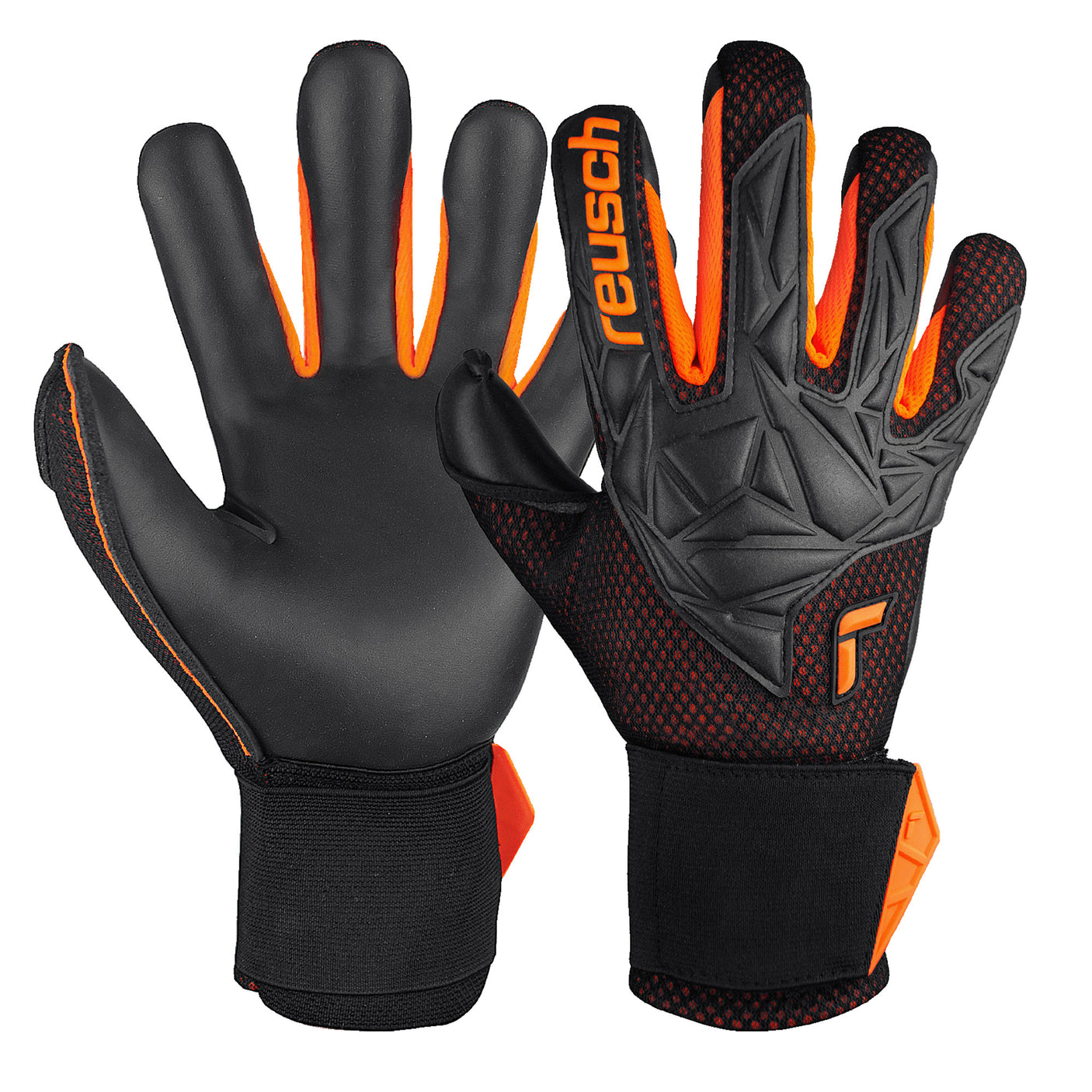 Reusch Men's Attrakt Infinity Airvent Goalkeeper Gloves Orange/Black Both