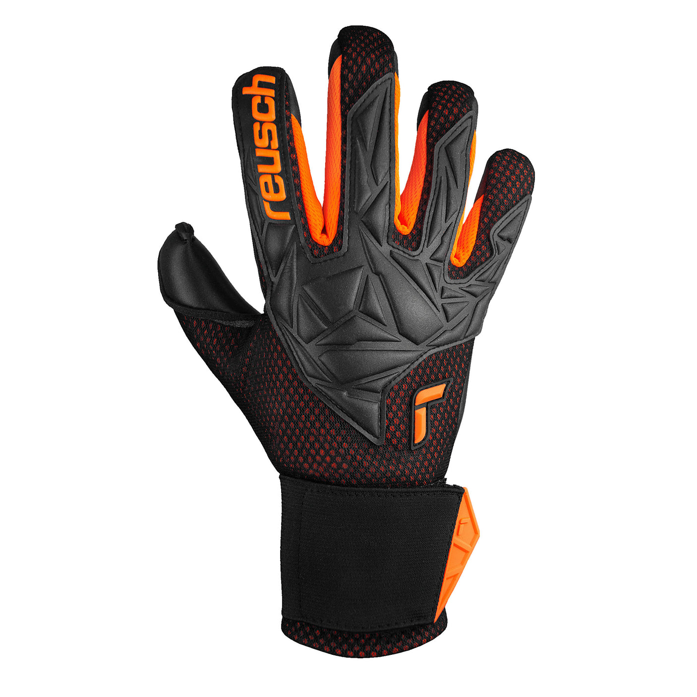 Reusch Men's Attrakt Infinity Airvent Goalkeeper Gloves Orange/Black Front