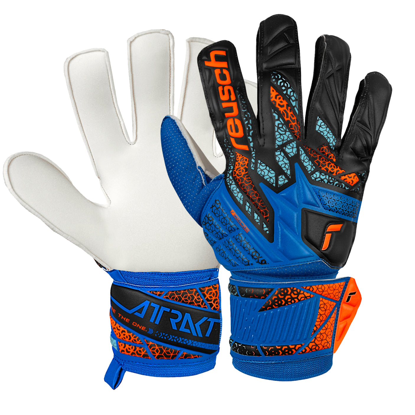 Reusch Men's Attrakt Starter Solid Goalkeeper Gloves Blue/Black Both
