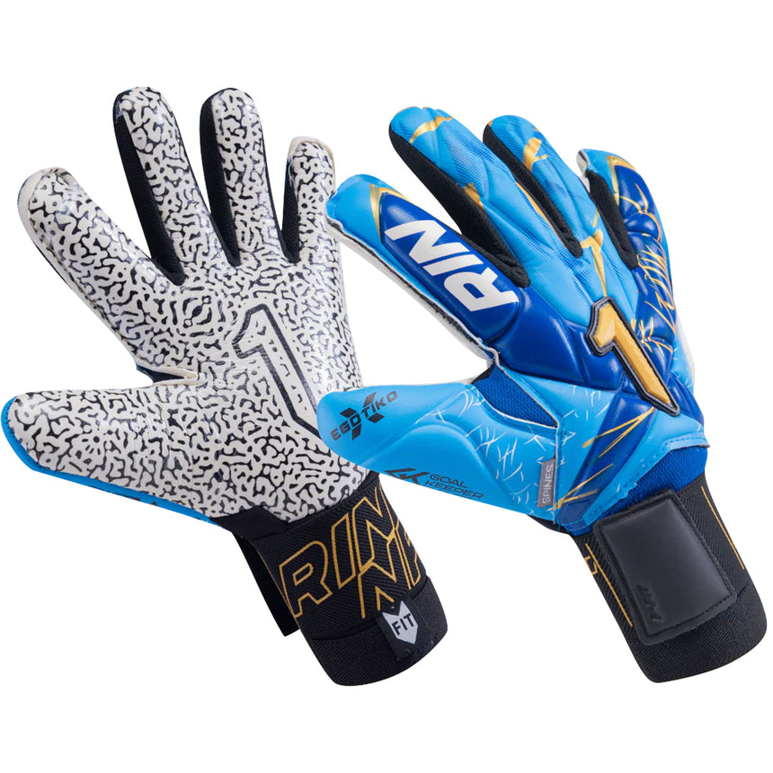 Rinat Men's Egotiko X Prime Spines Goalkeeper Gloves Blue/White Both