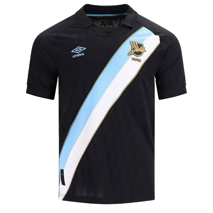 Umbro Men's Guatemala 2026 Authentic Away Jersey Black/Sky Front