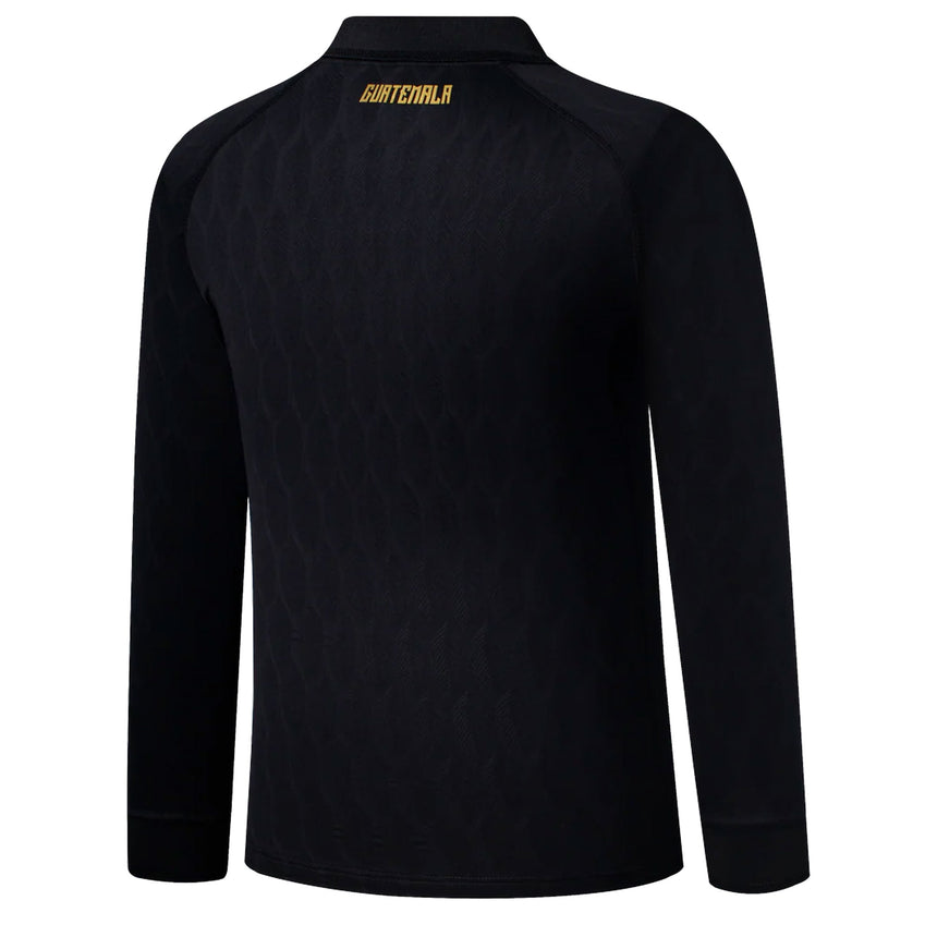 Umbro Men's Guatemala 2026 Authentic Away Long Sleeve Jersey Black/Sky Back